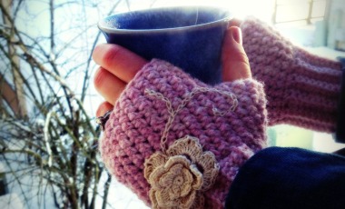 Lace Embellished Mittens and Gloves